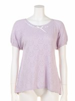 Catbon Frill Lacy Knit/Off White