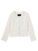 [L]ラメノーカラーツイードジャケット/ベージュ(450)