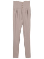 【OU】3ボタンデザインテーパードPT/BEIGE