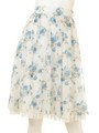 【美人百花6月号掲載】ナンシードットシフォンスカート/ブルー