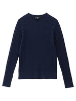 クルーネックケーブルニット/ピンク(072)