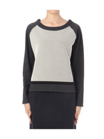 コットン混ラウンドネックニットソー/サンドベージュ(553)