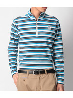 ジップ付きマルチボーダーカットソー/ホワイト(901)