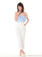 フリルベアオールインワン/ホワイト