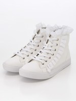 レースフリルハイカットスニーカー/ホワイト