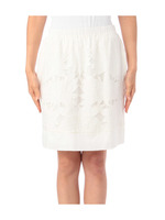 花刺しゅうカットワークメッシュスカート/イエロー系(031)