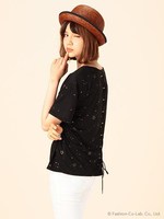 後レースアップ発砲ptT/黒