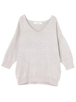 Soft Vネックプルオーバー/ネイビー