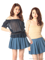 【dazzlin】オフショルギンガムレイヤード/イエロー