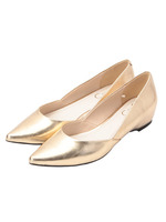 インヒールポインテッドトゥシューズ/ゴールド系(007)