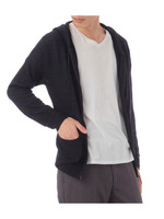 ウールリネンニットジップアップパーカー/レッド系(075)