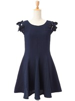 ショルダーリボンワンピ/オフホワイト