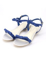 ネット限定リボンフラットサンダル/ブルー
