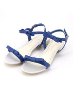 ネット限定リボンフラットサンダル/ブルー