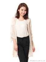 フード付きシアートッパー/ベージュ