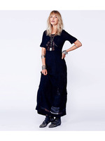 レース切り替えロングワンピース/ピンクゴールド(005)