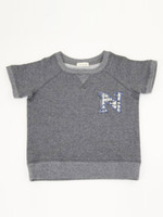 kidsツイード刺繍ロゴトップス/WH