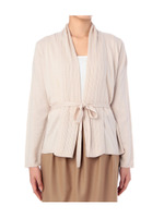 ウエストリボンつきカーディガン/ライトベージュ(051)