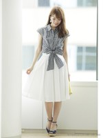 サーキュラーミモレ丈スカート/ラベンダー1