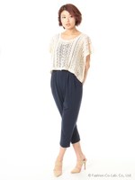 ドルマンTOPS＋キャミロンパース/ホワイト