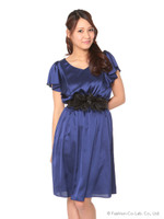 パーティードレス・パールサテンセミオケOP/ミドリ