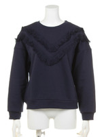 フリンジLINEトレーナー/ネイビー