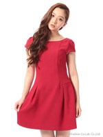 ボックスタックワンピース/ヒョウ柄