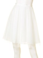 レースチュールギャザースカート/オフホワイト