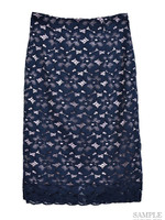 レースハイウエストタイトSK/ネイビー