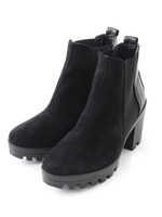 Energie 本レザーサイドゴアブーツ/ブラック