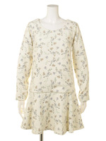 Oアンティークハナトラペーズワンピ/オフホワイト