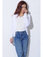 【OU】Vネックニットカーデ/WHITE