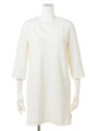 【BED＆BREAKFAST】Standard Ultra Soft Cotton V−neck Dress/WHITE