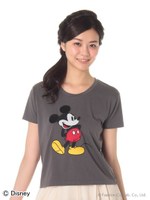 【R】Mickey刺繍Tシャツ/ブラック