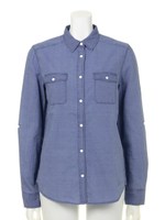 【ヒルナンデスで紹介】ダンガリーＳＨ/ネイビー