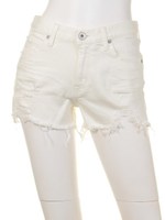 ダメージローライズショートパンツ/オフホワイト