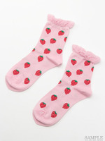 HEART STRAWBERRY SOCKS/PINK