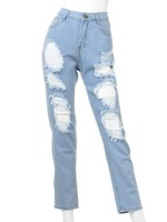 【anap mimpi】ダメージDENIM　PT/L.BL
