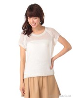 はしごステッチプルオーバー/ホワイト(030)