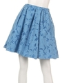 カットジャガードスカート/BLU