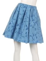 カットジャガードスカート/BLU