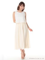 コットンレースワンピース/オフ