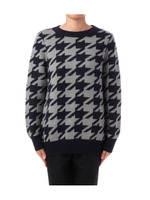 ビッグ千鳥柄ニット/ネイビー系(093)