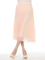 プリーツロングスカート/Salmon Pink