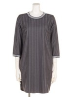 PINSTRIPE DRESS/ASH
