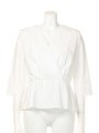 【GREED】COTTON STRETCH Peplum Top/WHITE