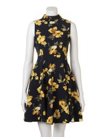 グラデーションフラワーワンピース/WINE