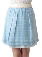 シアーチェックキラキラSK/サックス