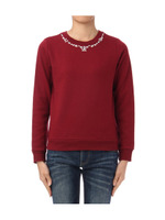 パールビジュー付き裏毛プルオーバー/アイボリー(004)