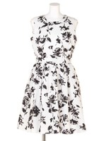 花柄フレアワンピース/ピンク